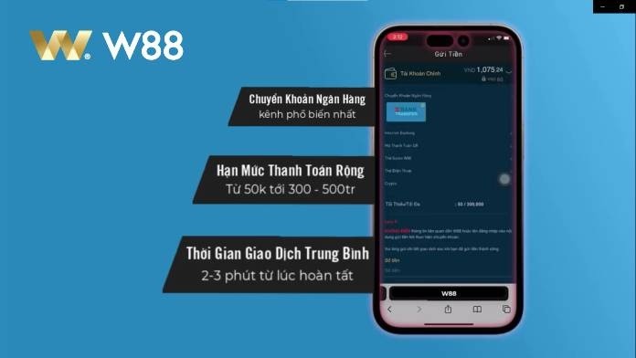 Làm thế nào để gửi tiền lần đầu trong sòng bạc W88?