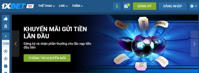 Danh sách tiền thưởng casino từ 1xbet vào năm 2023